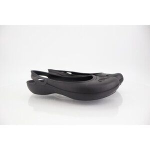 Crocs Kadee Women's Size 7 Black Rubber Ballet Flats Slip On Comfort Shoes